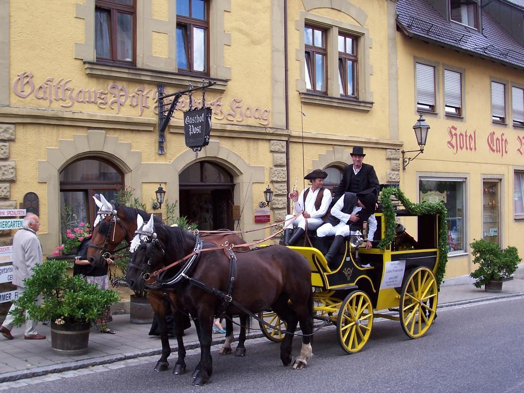 Hotel-Gasthof Die Post Brennerei Frankenhoehe Schillingsfürst Exterior foto